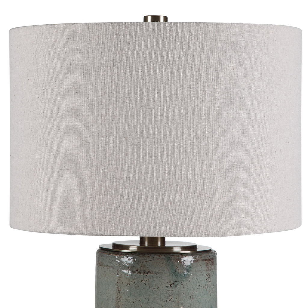 Boho Crackled Aqua Table Lamp | Venice Beach Aqua Blue- Alternate Image