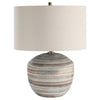 Hampton Retreat Striped Accent Lamp - Brown and Cream- Alternate Image