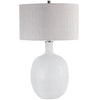 Village Boho White Glass Table Lamp | Vintage Aged White- Alternate Image