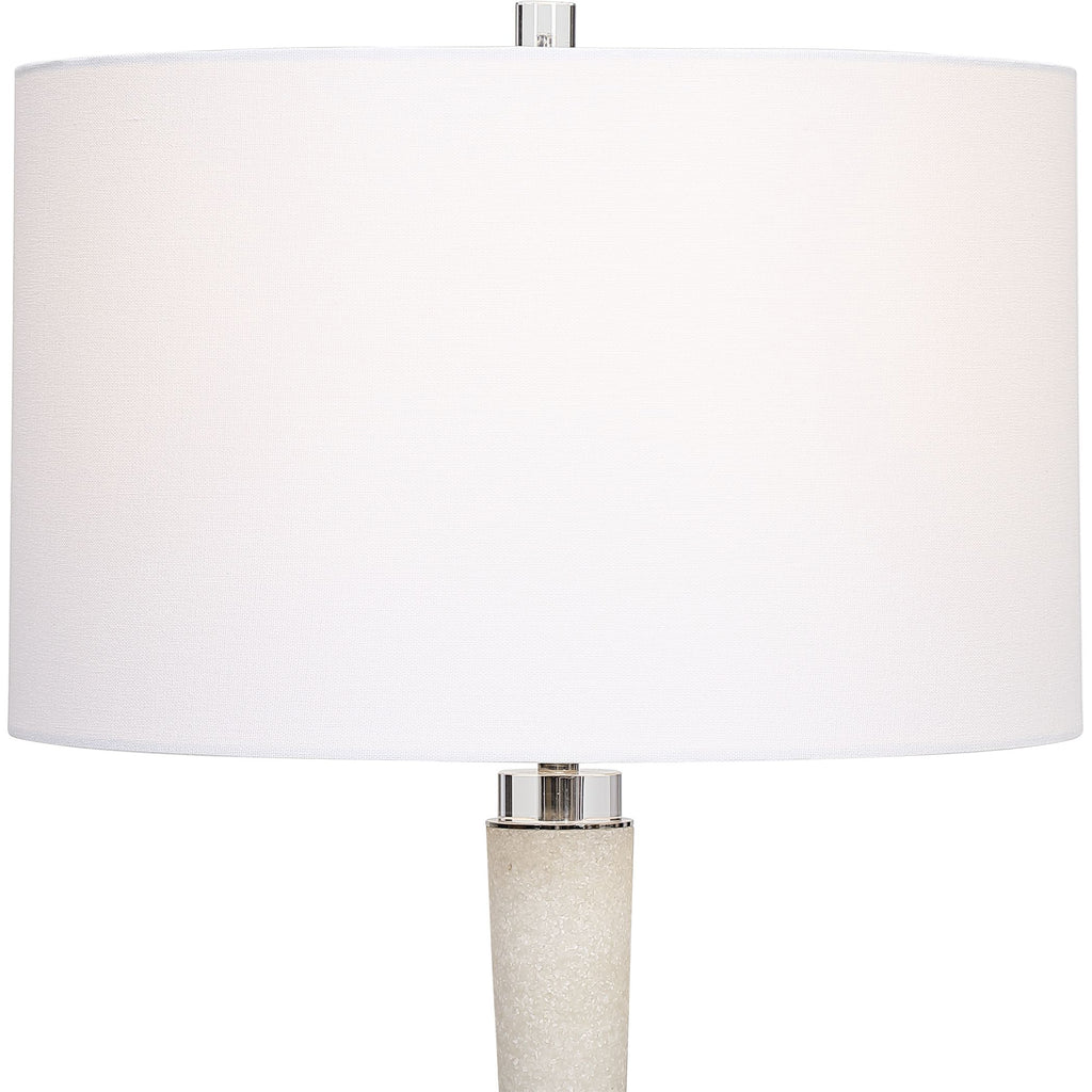 White Marble Table Lamp | Ivory Luxury Lighting- Alternate Image