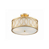 Crystorama Graham 15'' Semi Flush Mount in Antique Gold - Additional View