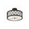 Crystorama Graham 15'' Semi Flush Mount in Matte Black - Additional View
