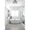 Crystorama Graham 15'' Semi Flush Mount in Matte Black - Lifestyle View