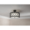 Crystorama Graham 15'' Semi Flush Mount in Matte Black - Lifestyle View