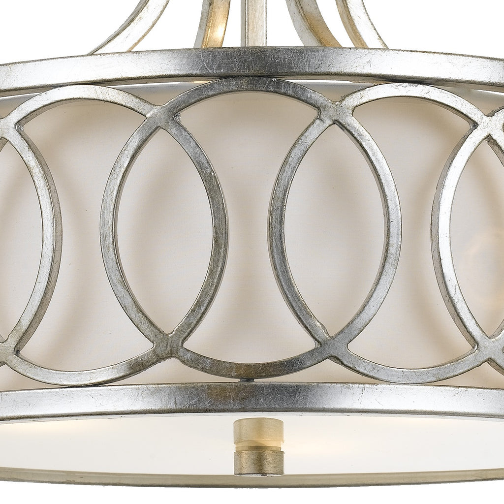Crystorama Graham 15'' Semi Flush Mount in Antique Silver - Additional View