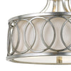 Crystorama Graham 15'' Semi Flush Mount in Antique Silver - Additional View