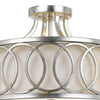 Crystorama Graham 15'' Semi Flush Mount in Antique Silver - Additional View