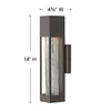 2850BZ Vapor 1 Light Modern / Contemporary Outdoor Wall Mount | Alternate Image