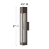 2854BZ Vapor 1 Light Modern / Contemporary Outdoor Wall Mount | Alternate Image