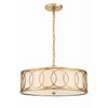 Crystorama Graham 18'' Chandelier in Antique Gold - Front View