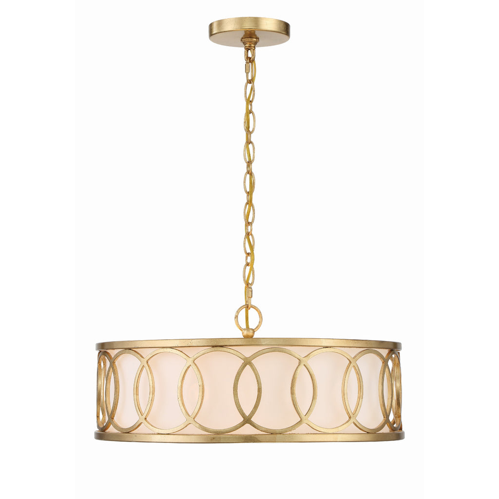 Crystorama Graham 18'' Chandelier in Antique Gold - Additional View