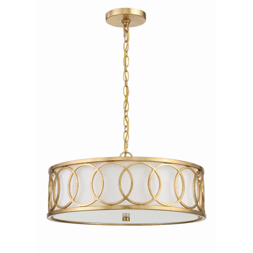 Crystorama Graham 18'' Chandelier in Antique Gold - Additional View