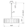 Crystorama Graham 18'' Chandelier - Product Dimensions