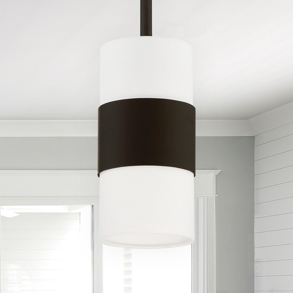 Crystorama Grayson 6'' Pendant in Dark Bronze - Lifestyle View