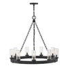 29208BK Sawyer 9 Light Outdoor Chandelier|Main Image