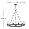 29208DZ-LL Sawyer 9 Light Outdoor Chandelier|Dimensions Image