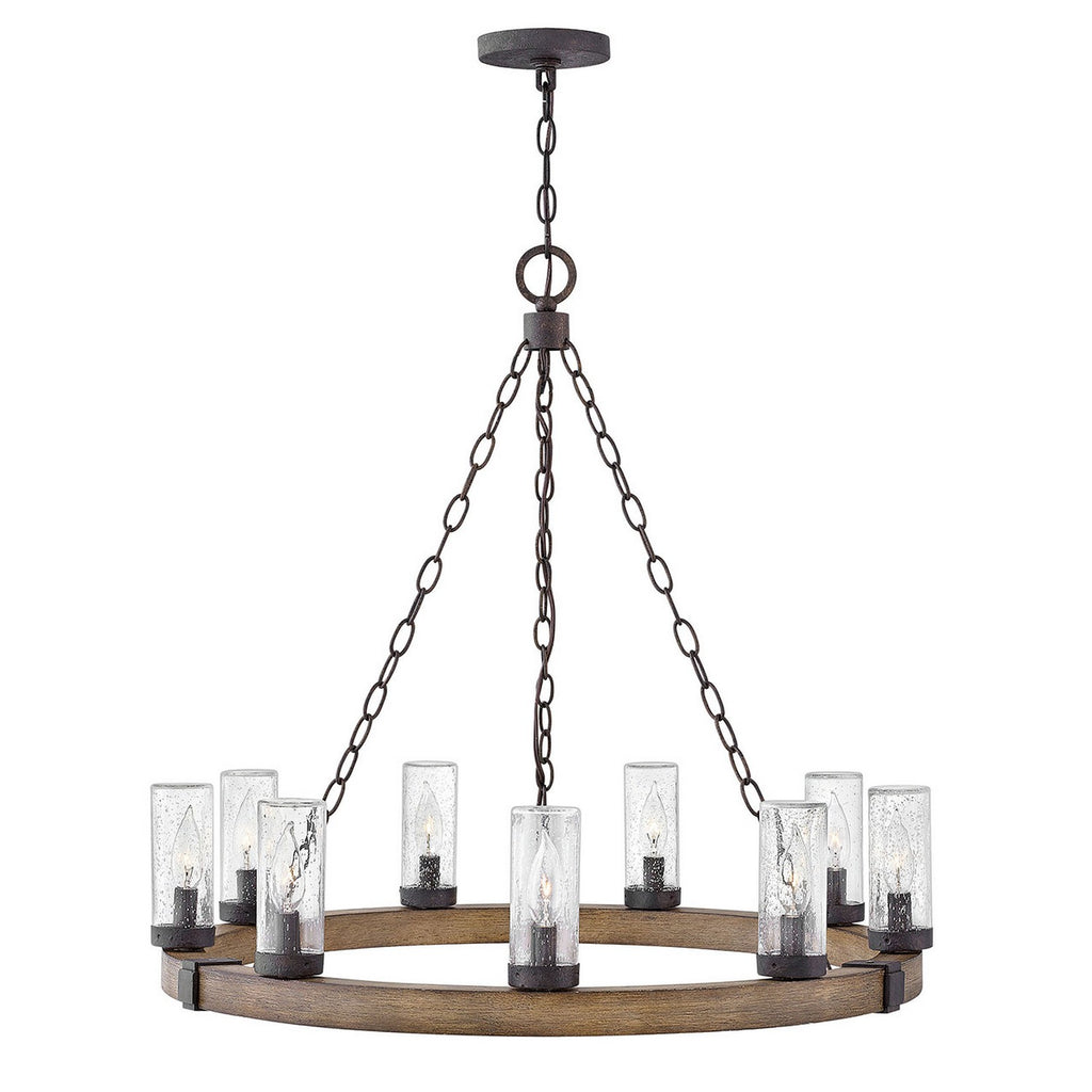 29208SQ-LV Sawyer 9 Light Outdoor Chandelier|Main Image