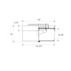 Crystorama Grayson 16'' Flush Mount - Product Dimensions