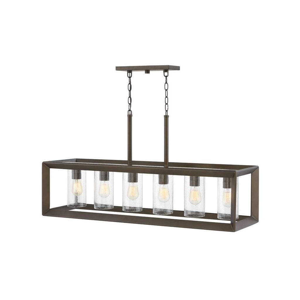 29306WB Rhodes 6 Light Industrial Outdoor Chandelier Main Image