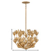 30011BNG Flora 3 Light Convertible Pendant / Semi Flush Mount|Dimensions Image