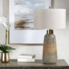 Venice Beach Boho Ceramic Table Lamp | Green & Indigo- Alternate Image