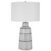 Village Boho Nautical Stripe Table Lamp - Satin White- Alternate Image