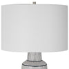 Village Boho Nautical Stripe Table Lamp - Satin White- Alternate Image