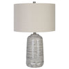 Village Boho Ivory Table Lamp - Ceramic Urn Base- Alternate Image