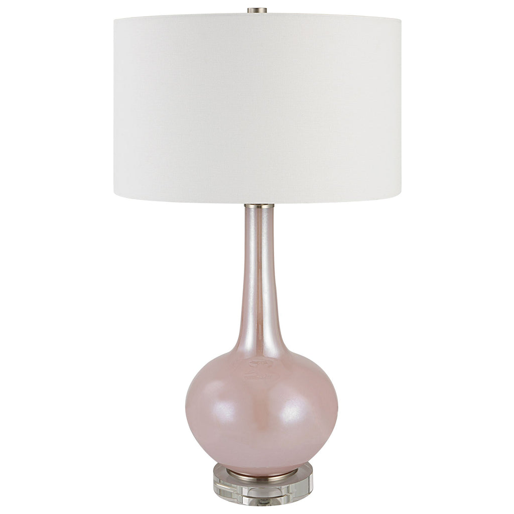 West Hollywood Pink Glass Table Lamp- Alternate Image