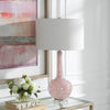 West Hollywood Pink Glass Table Lamp- Alternate Image