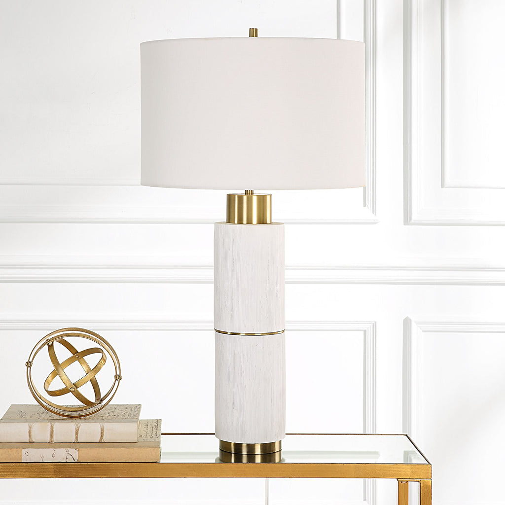 Whitewash Table Lamp - Bryant Park Home Lighting- Alternate Image