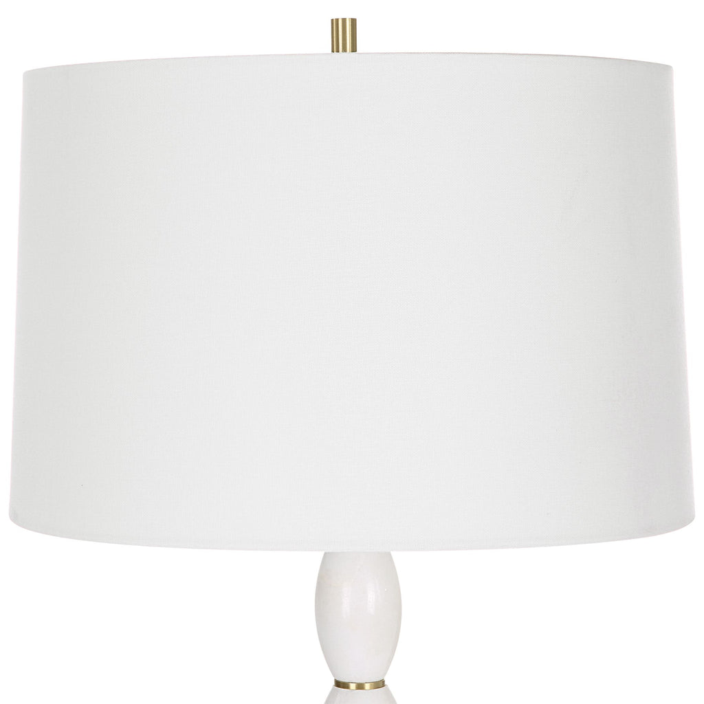 White Table Lamp Modern Design Home Decor- Alternate Image