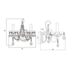 Crystorama Butler 14'' Sconce - Product Dimensions