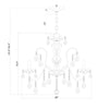 Crystorama Butler 24'' Chandelier - Product Dimensions