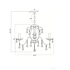 Crystorama Butler 25.5'' Chandelier - Product Dimensions