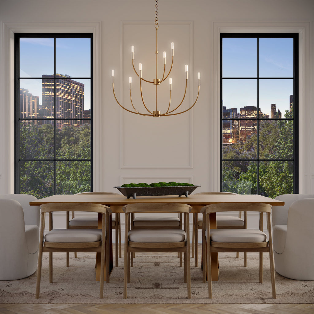 3167109-848 Greenwich 9 Light Chandelier | Lifestyle Image