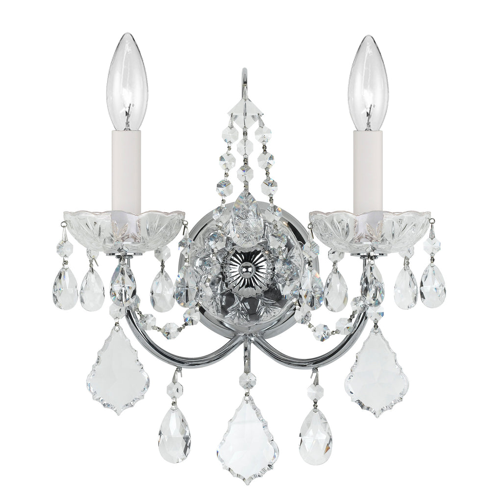 Crystorama-OPEN-BOX Imperial 2 Light Sconce in Polished Chrome - Additional View