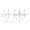 Crystorama Imperial 12'' Sconce - Product Dimensions