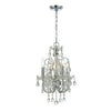 Crystorama Imperial 12'' Chandelier in Polished Chrome - Front View