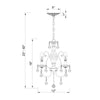 Crystorama Imperial 12'' Chandelier - Product Dimensions