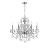 Crystorama Imperial 26'' Chandelier in Polished Chrome - Front View