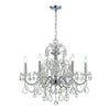 Crystorama Imperial 26'' Chandelier in Polished Chrome - Front View