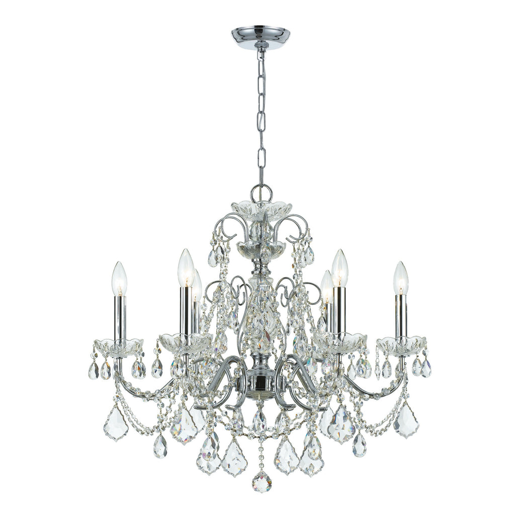 Crystorama Imperial 26'' Chandelier in Polished Chrome - Front View