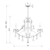 Crystorama Imperial 26'' Chandelier - Product Dimensions