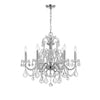 Crystorama Imperial 26'' Chandelier in Polished Chrome - Front View