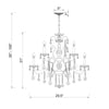 Crystorama Imperial 29.5'' Chandelier - Product Dimensions