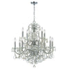 Crystorama Imperial 29.5'' Chandelier in Polished Chrome - Additional View