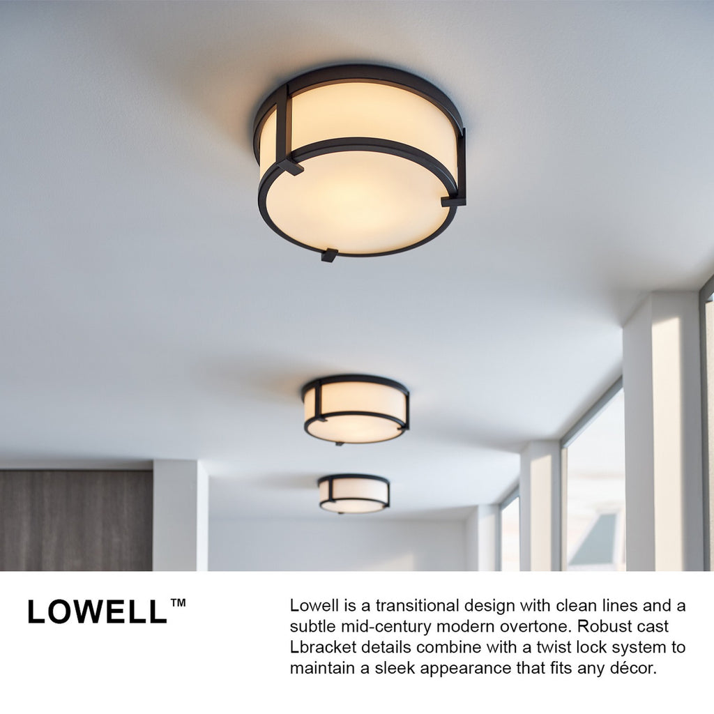 3241AN Lowell 2 Light Transitional Flush Mount | Alternate Image