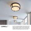 3241AN Lowell 2 Light Transitional Flush Mount | Alternate Image