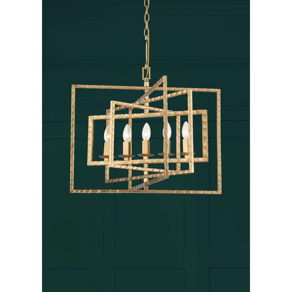 Crystorama Capri 24'' Chandelier in Antique Gold - Lifestyle View
